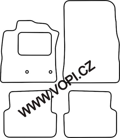 Autokoberce Renault Modus s výklenky 01/2008 - Autofit (3864)